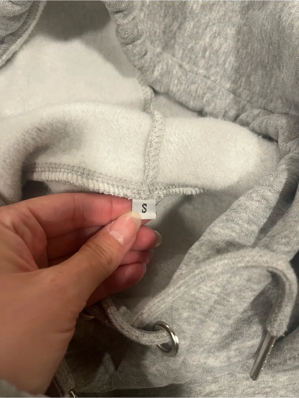 Cozy Heather Gray Oversized Pullover Hoodie - Size Small - Picture 4 of 8